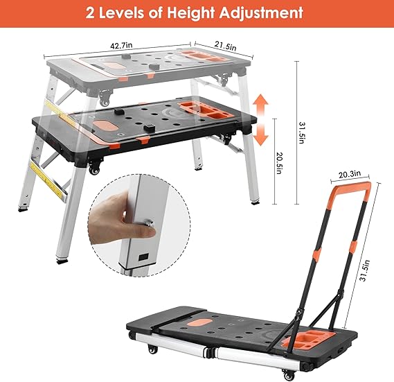 7-in-1 Multi-Function Folding Workbench