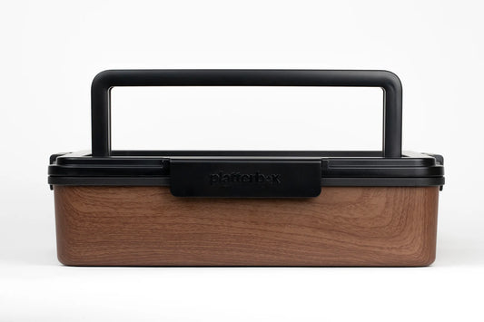 Walnut Finish Platterbox