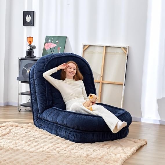 Foldable lazy sofa bed floor chair
