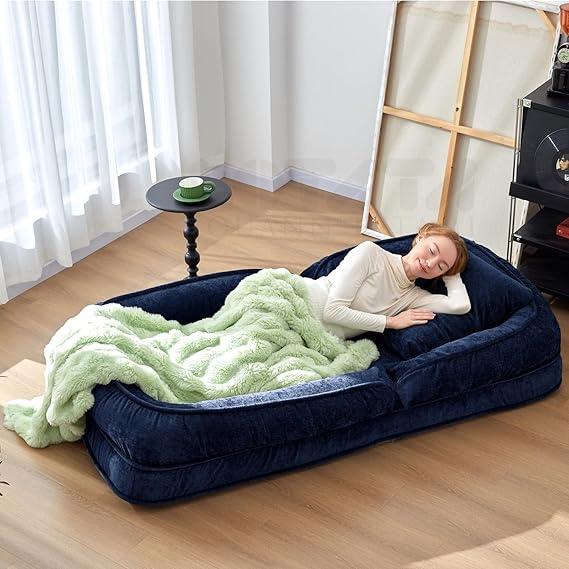Foldable lazy sofa bed floor chair