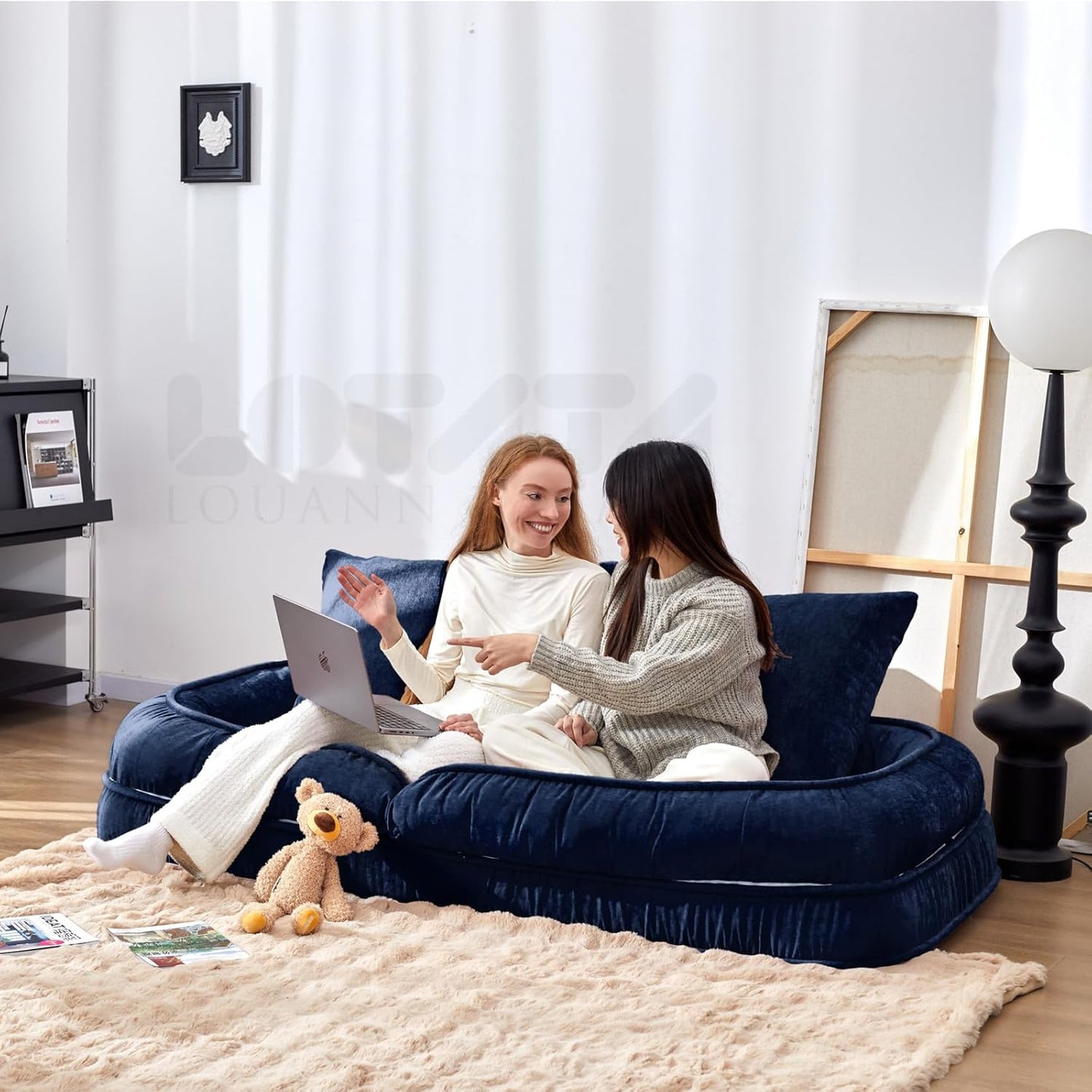 Foldable lazy sofa bed floor chair